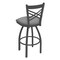Holland Bar Stool Co 30" Swivel Bar Stool, Pewter Finish, Canter Grey Seat 82030PW007 - alternate 3